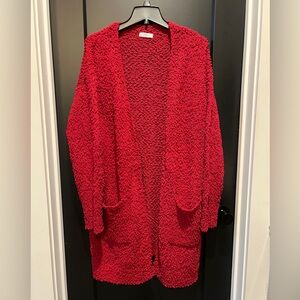 Red super cozy cardigan
